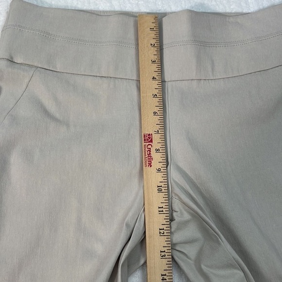 Prophecy khaki capris stretch pull on casual knee length pants size 12P - Picture 5 of 10